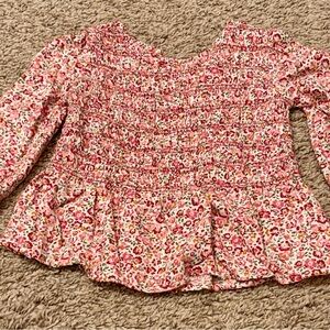 Floral Pink toddler Top size 4T